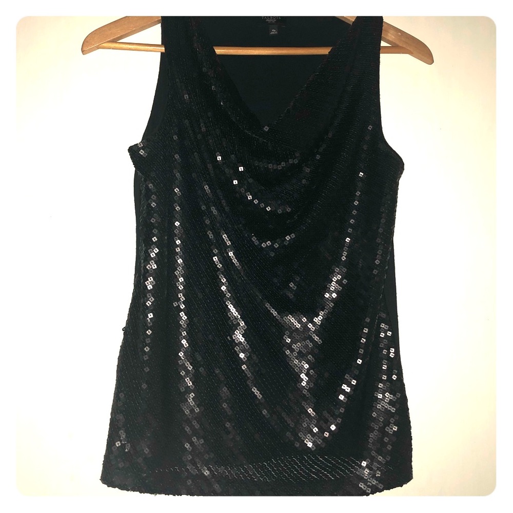 Holiday Black sequin cowl